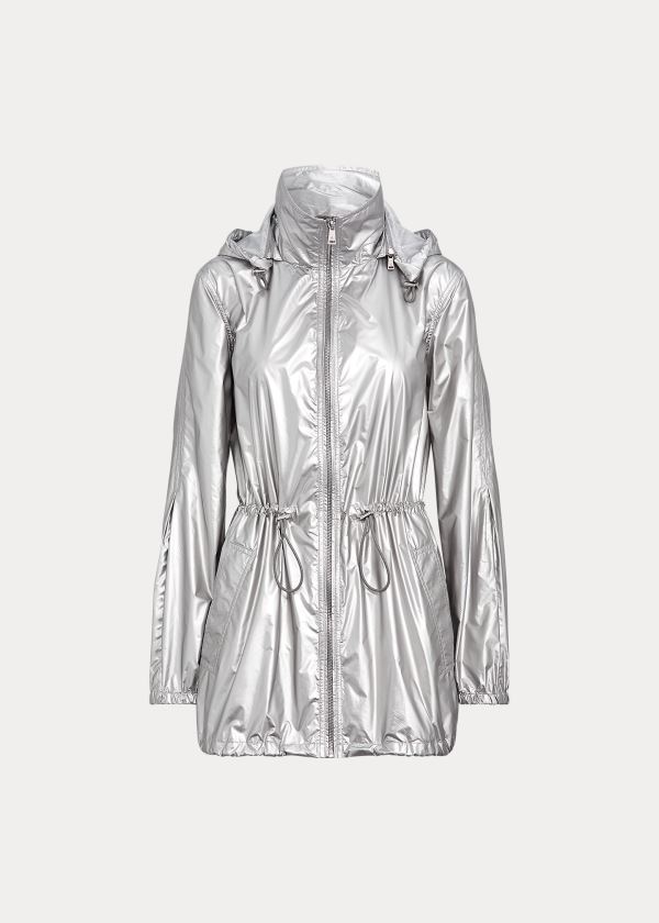 Dámské Bundy Ralph Lauren Metallic Taffeta Hooded - 34067-GOIT